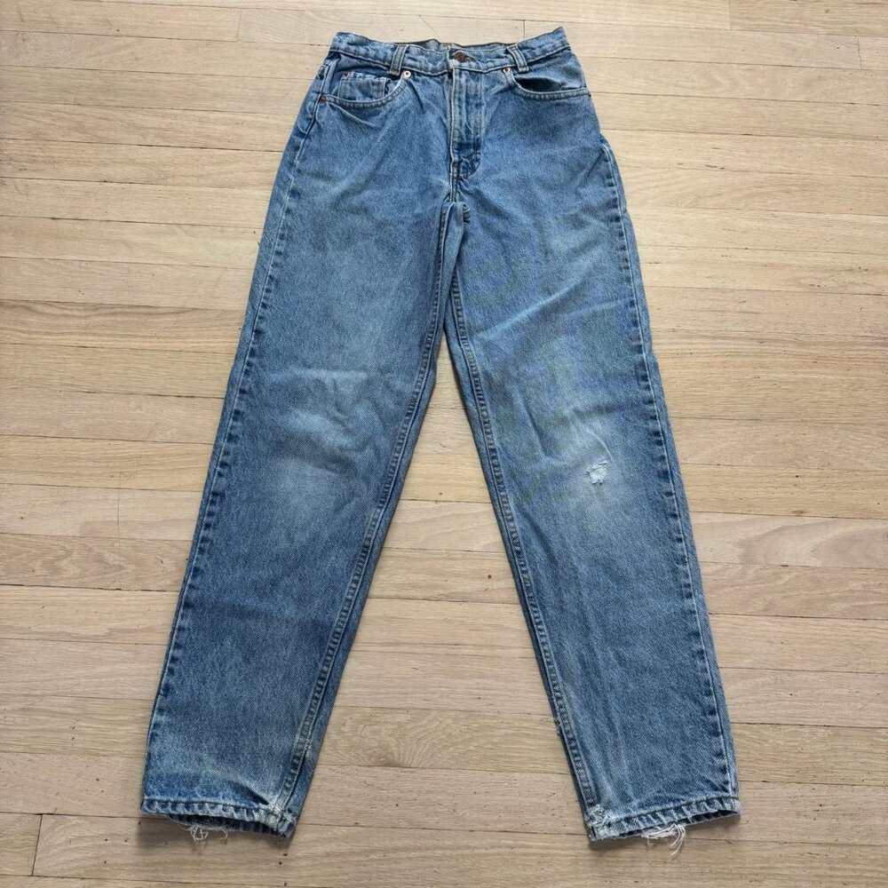 Levi's 535 Vintage 90s Euro Fit Straight High Waist Blue Women's 24x30 Jeans